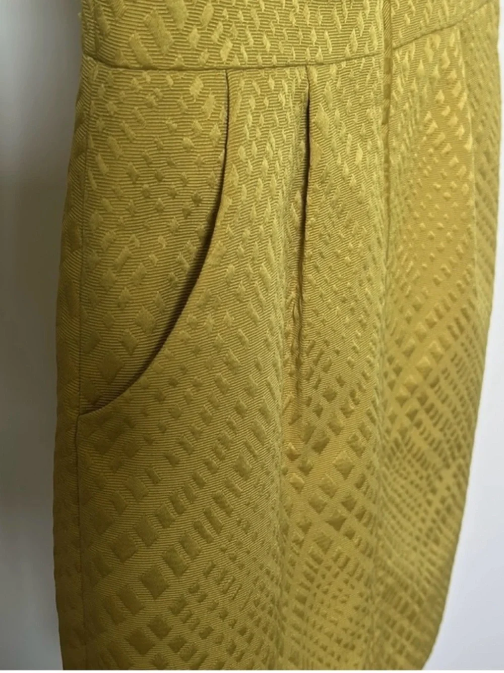 TAHARI ASL Women’s Zip Front Sheath Dress Size 8 P Mustard Gold - Picture 13 of 14